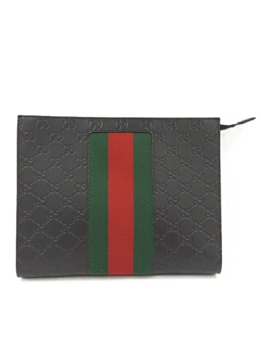 Gucci Clutch Guccissima Sherry Line Leather Black - Picture 1 of 9
